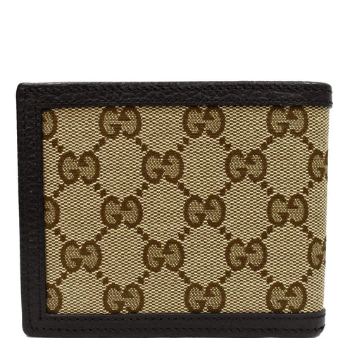 GUCCI Bi-fold GG Canvas Wallet Beige 260987