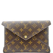 LOUIS VUITTON Kirigami Pochette Large Monogram Canvas Clutch Brown