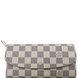 LOUIS VUITTON Emilie Damier Azur Wallet White