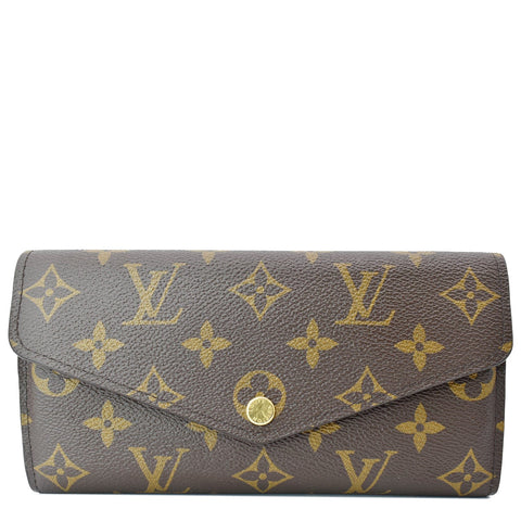 LOUIS VUITTON Sarah Monogram Canvas Wallet Brown
