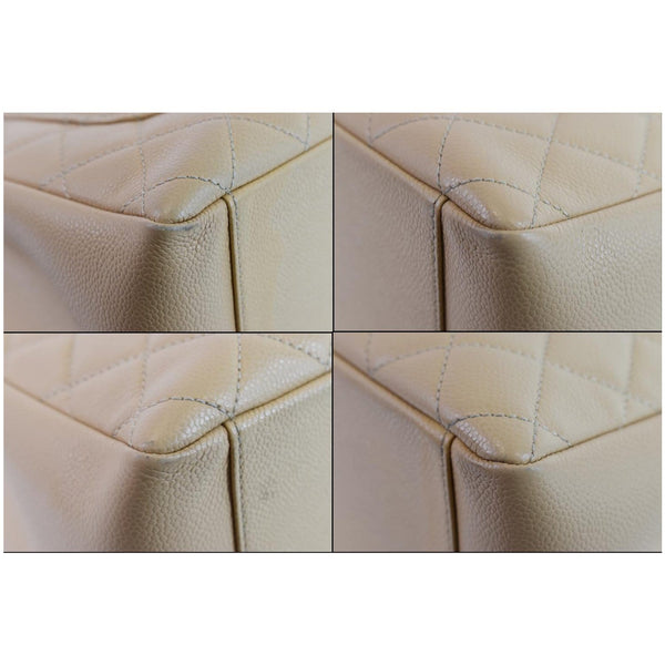 CHANEL Grand Shopping GST Caviar Leather Tote Bag Beige