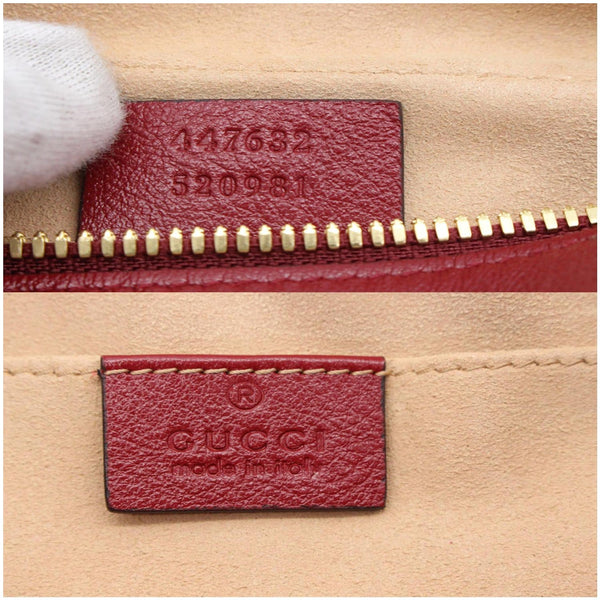 GUCCI GG Marmont Small Matelasse Canvas Leather Crossbody Bag Beige 447632