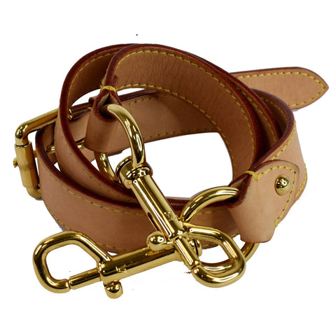 LOUIS VUITTON Leather Shoulder Strap Beige