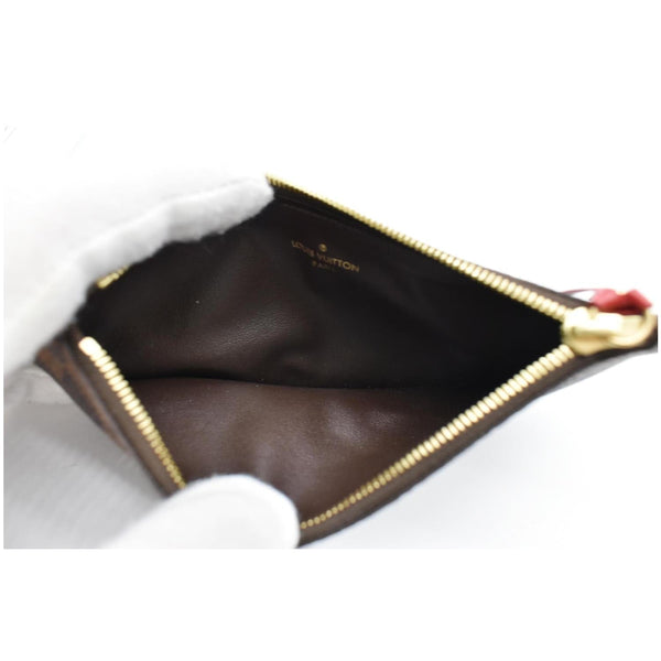 LOUIS VUITTON Felicie Zippered Damier Ebene Insert Pouch Brown