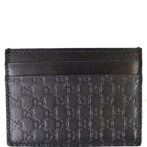GUCCI Microguccissima Card Case Black 476010