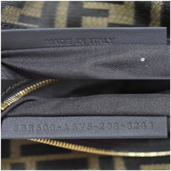 Fendi Mini Baguette Zucca Canvas Shoulder Bag - serial code