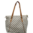LOUIS VUITTON Totally MM Damier Azur Shoulder Bag White