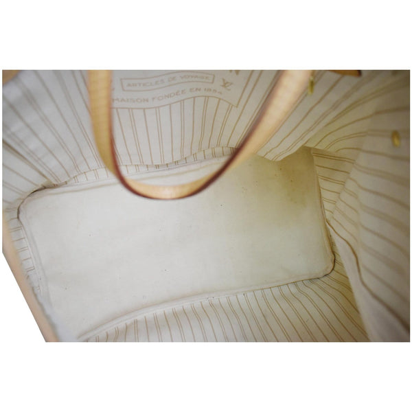 LOUIS VUITTON Neverfull GM Damier Azur Tote Shoulder Bag White