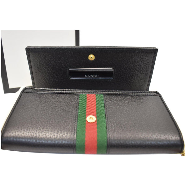 GUCCI Ophidia GG Web Leather Wallet On Chain Bag Black 546592