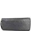 LOUIS VUITTON Clemence Empreinte Leather Wallet Black