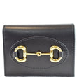 GUCCI Horsebit 1955 Card Case Wallet Black 621887