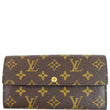 LOUIS VUITTON Monogram Canvas Sarah Wallet Brown