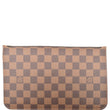 LOUIS VUITTON Neverfull MM Damier Ebene Pochette Wristlet Pouch Brown