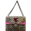 GUCCI Dionysus Embroidered Medium GG Supreme Shoulder Bag Beige