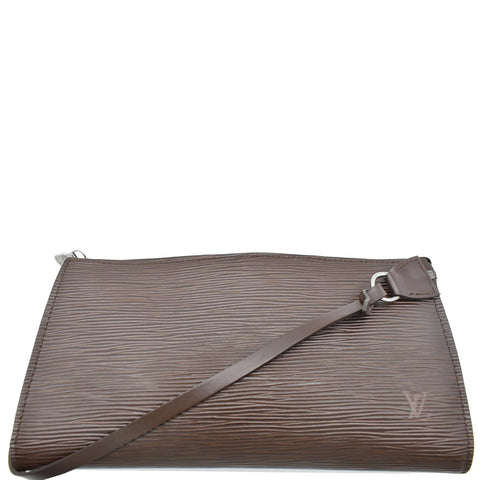 LOUIS VUITTON Moka Pochette Epi Leather Accessoires Pouch Brown