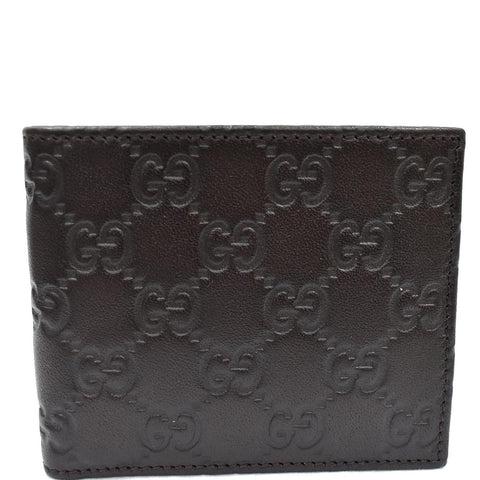GUCCI Microguccissima Bifold Leather Wallet Black 260987
