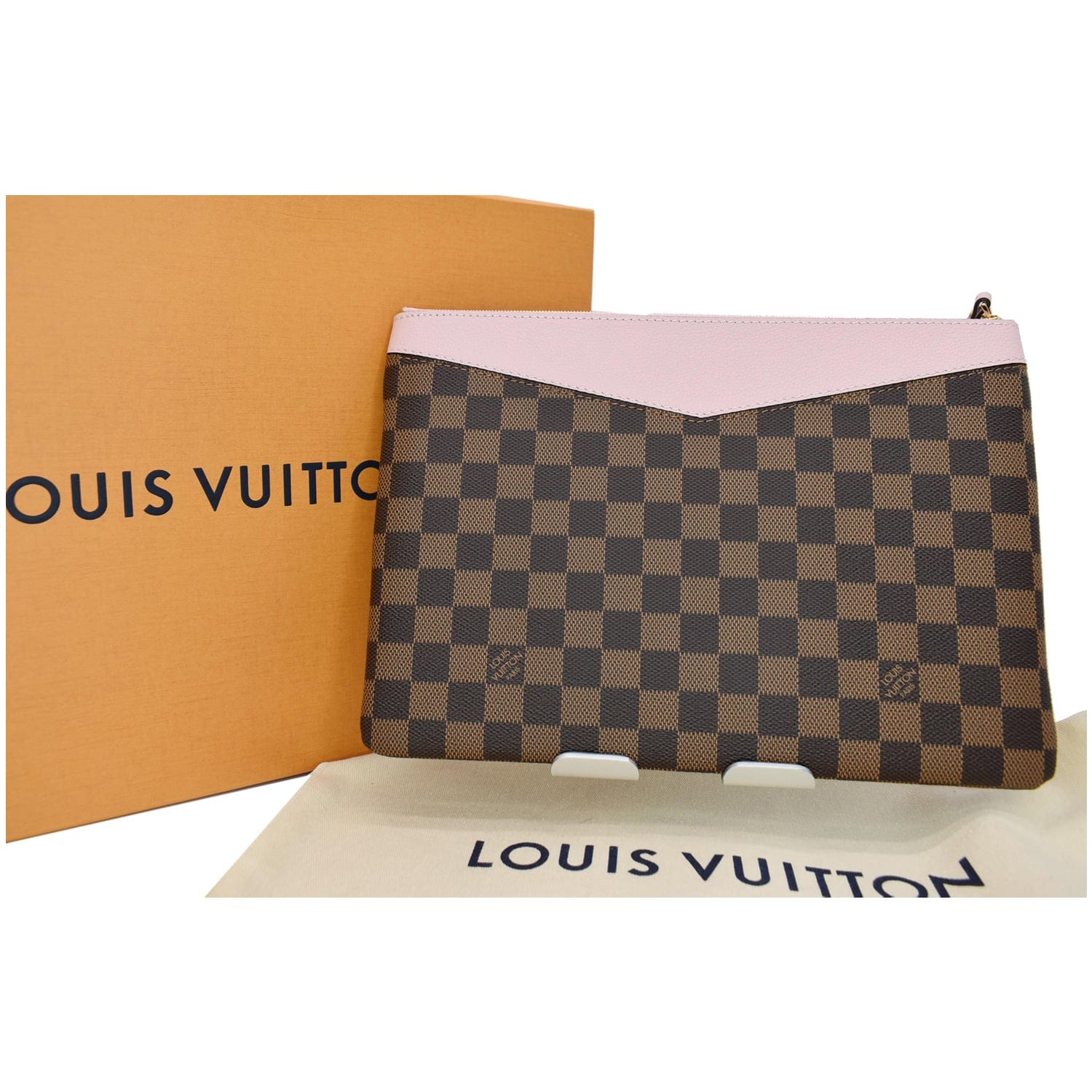 LOUIS VUITTON Daily Pouch Monogram Canvas Clutch Bag Rose Poudre - 15%