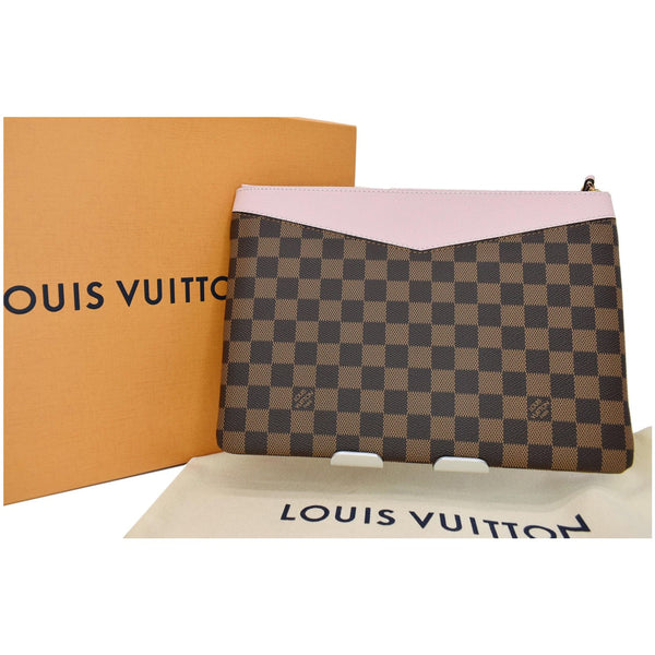 LOUIS VUITTON Daily Pouch Monogram Canvas Clutch Bag Rose Poudre