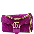 GUCCI GG Marmont Velvet Small Shoulder Bag Purple 443497