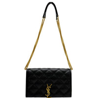 Yves Saint Laurent Becky Quilted Leather Crossbody Wallet