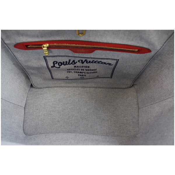 Louis Vuitton Neverfull MM Patchwork Monogram Denim Bag - deep inner room