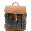 GOYARD Alpin MM Goyardine Canvas Leather Backpack Bag Tan