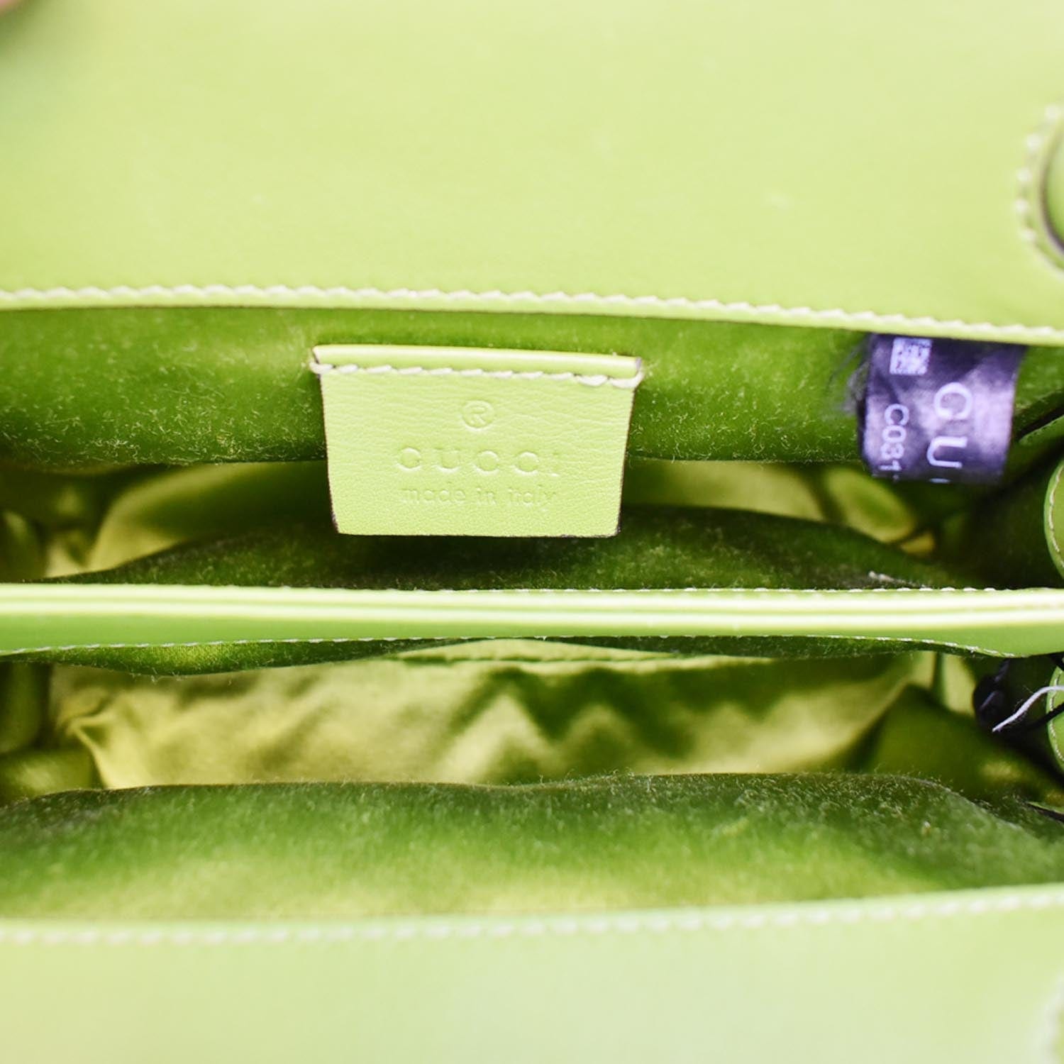 GUCCI Ophidia Silk Embroidered Floral Mini Shoulder Bag Green - Hot De