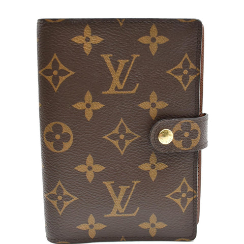 LOUIS VUITTON Agenda PM Monogram Canvas Planner Cover Brown
