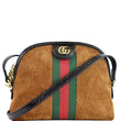 GUCCI Ophidia GG Small Suede Shoulder Bag Brown 499621