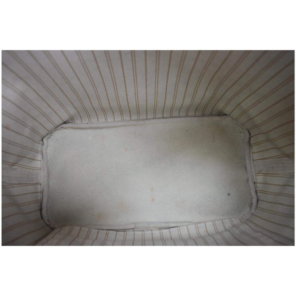 LOUIS VUITTON  Neverfull MM Damier Azur Tote Shoulder Bag White