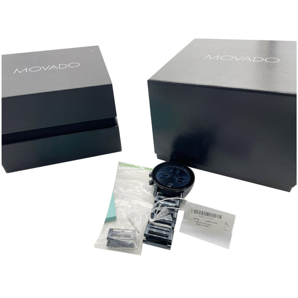 MOVADO Bold Evolution 3600683 Chronograph Quartz SS Watch Blue Dial 42mm - 25% OFF