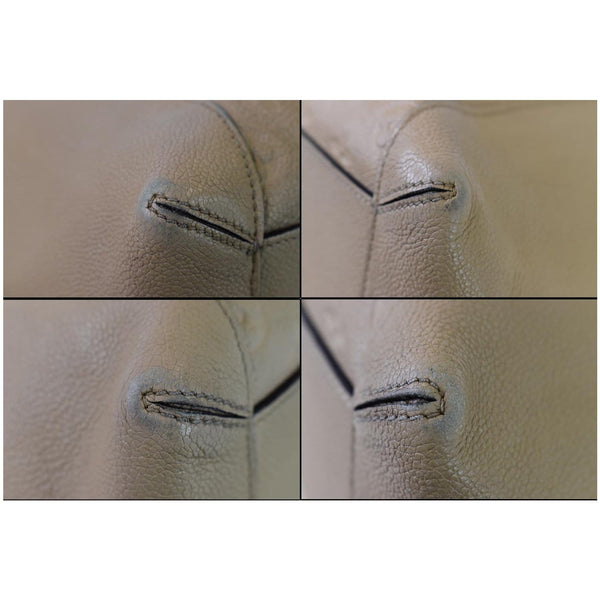 Louis Vuitton Bagatelle Monogram Empreinte Leather Bag - brown seams 