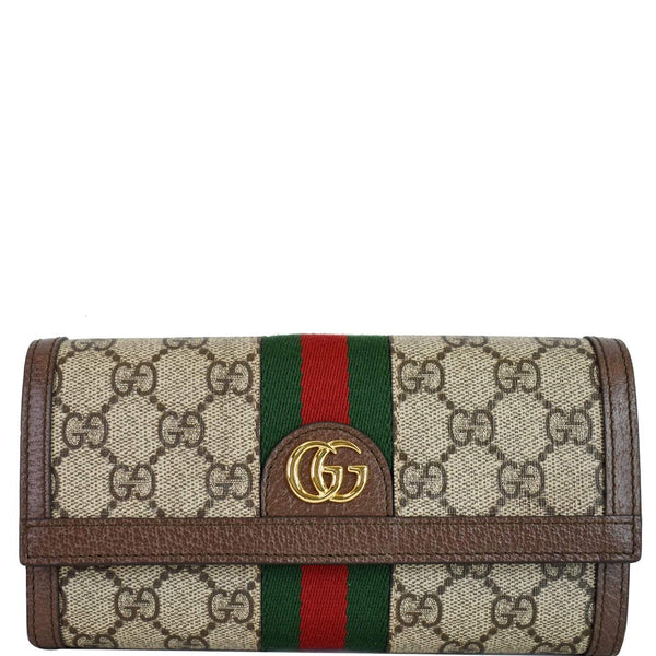 Gucci Ophidia GG Continental Supreme Canvas Wallet