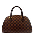 LOUIS VUITTON Ribera MM Damier Ebene Satchel Bag Brown