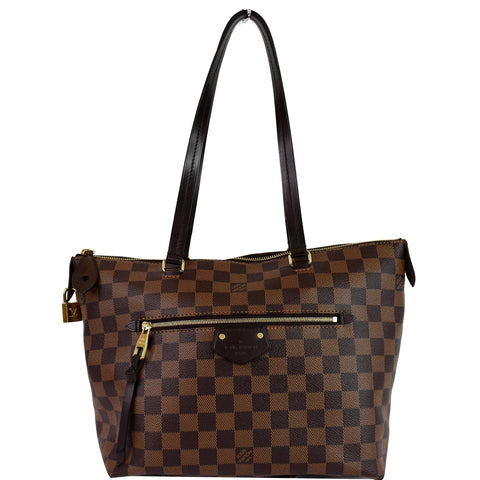 LOUIS VUITTON Iena PM Damier Ebene Tote Bag Brown