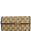 GUCCI GG Supreme Continental Flap Wallet Beige/Brown 112715