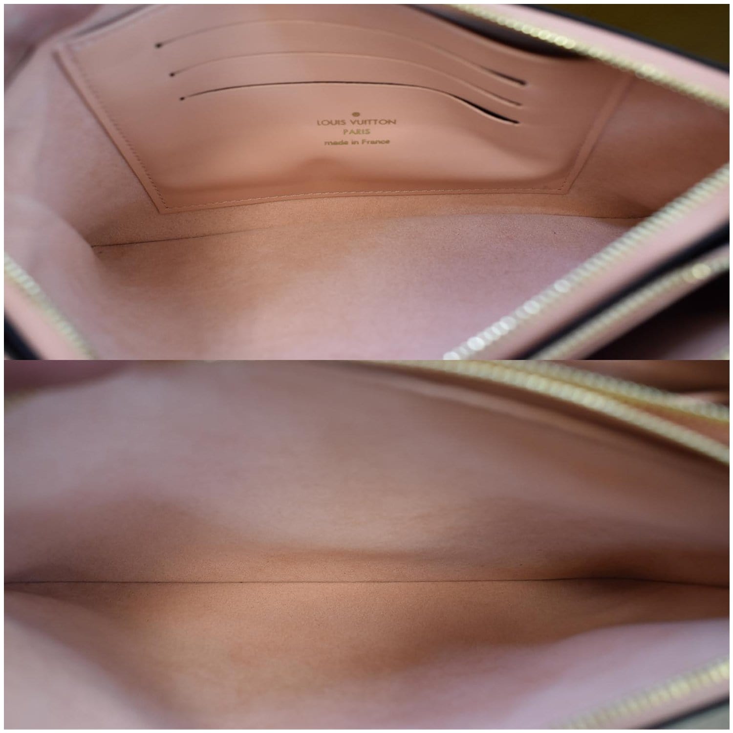 Double zip linen crossbody bag Louis Vuitton Brown in Linen - 21791254