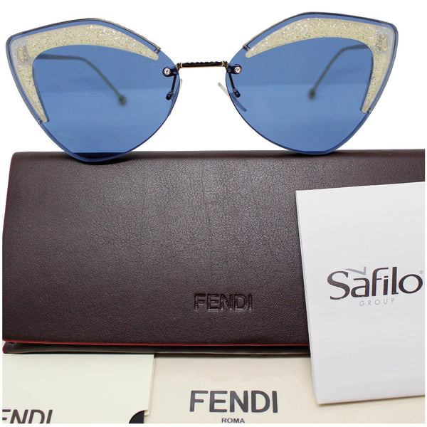 Fendi Transparent Teal Sunglasses for women at DDH
