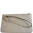 LOUIS VUITTON Empreinte Monogram Neverfull MM Pochette Wristlet Cream