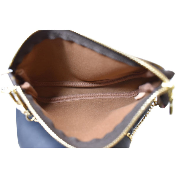 Louis Vuitton Mini Pochette Monogram Canvas Pouch Brown - interior opened