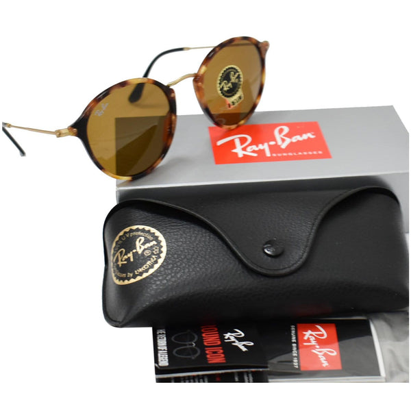 RAY-BAN RB2447 1160 52 Spotted Havana Sunglasses Brown B-15 Lens