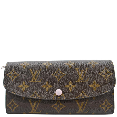LOUIS VUITTON Emilie Monogram Canvas Wallet Rose Ballerine