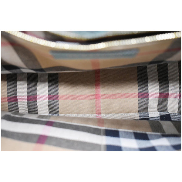 Preloved Burberry Bucket Leather Shoulder Bag Blue