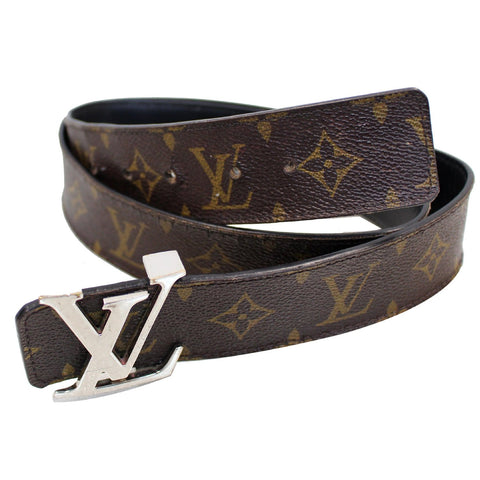 LOUIS VUITTON LV Initiales Monogram Canvas Belt Brown