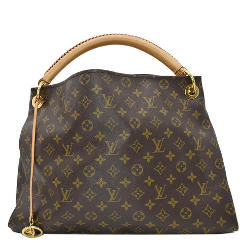LOUIS VUITTON Artsy MM Monogram Canvas Hobo Bag Brown