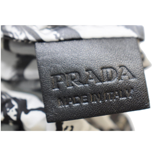 PRADA Rete Fabric Mesh Tote Bag Black/White