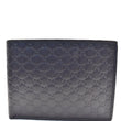 GUCCI Micro Guccissima Large Bi-fold Leather Wallet Black 292534