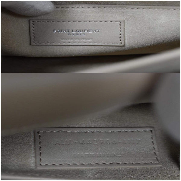 YVES SAINT LAURENT Monogram Sunset Medium Leather Shoulder Bag Beige