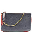 LOUIS VUITTON Double Zip Pochette Monogram Empreinte Crossbody Bag Navy Blue - Hot Deals
