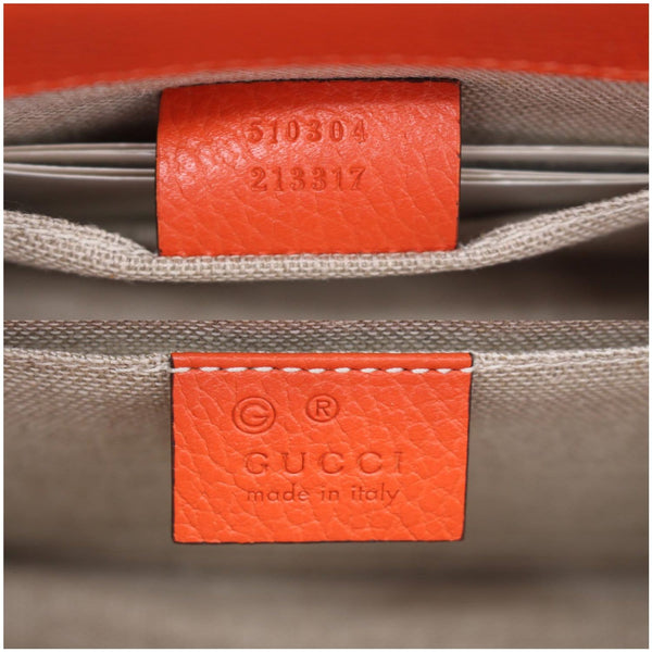 GUCCI Interlocking GG Leather Crossbody Bag Orange 510304